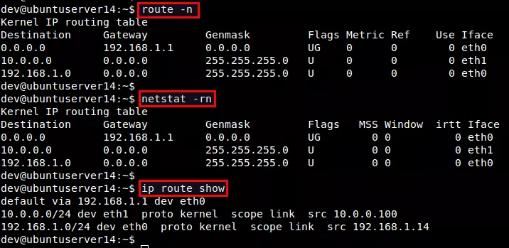 linux ip route